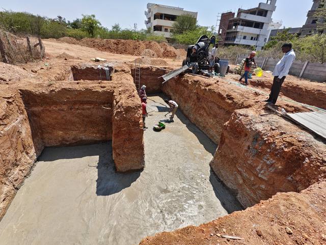 Akshara Aditya Homes — Excavation & 10-ft footing pits