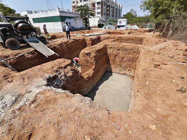 Akshara Aditya Homes — Excavation & 10-ft footing pits