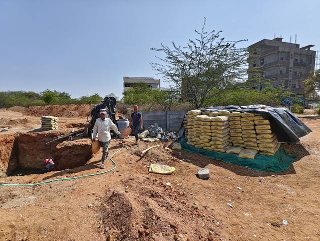 Akshara Aditya Homes — Excavation & 10-ft footing pits