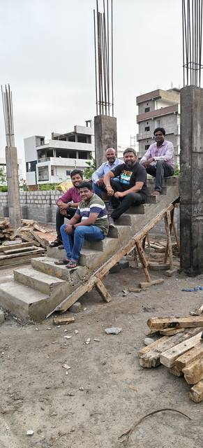 Akshara Aditya Homes — Milestone pooja & stilt columns