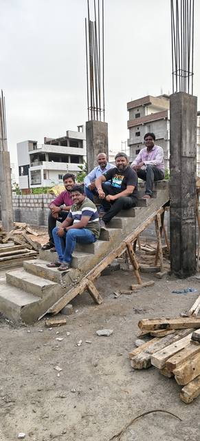 Akshara Aditya Homes — Milestone pooja & stilt columns