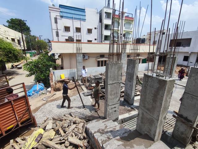 Sai Subham Gayatri Homes — Columns rise